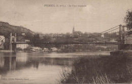 Delcampe - 47 FUMEL LE PONT SUSPENDU CPA BON ETAT - Fumel