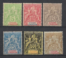 Delcampe - SPM - 1900-08 - N°YT. 72 à 77 - Type Groupe - Série Complète - Neuf* / MH VF - Ongebruikt