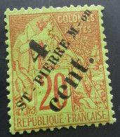 Delcampe - Saint Pierre Et Miquelon YT 41a MH Surchargé En 2 Fois Côte 145€ - Ongebruikt
