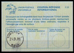 Delcampe - NORVÈGE NORGE NORWAY La24  ( 6,00 )  International Reply Coupon Reponse Antwortschein IAS IRC O TORSHOV OSLO 24.04.86 - Ganzsachen