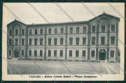 Delcampe - Treviso Città Scuole Aristide Gabelli PIEGHE Cartolina ZC1483 - Treviso
