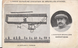 Delcampe - Aviation De Bruxelles Stockel - Le Biplan H. Farman - Christiaens  (A937) - Sonstige & Ohne Zuordnung