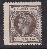 Delcampe - 1905 - España - Elobey - Edifil 30 - 2p Castaño Lila - MNH - Annobon & Corisco