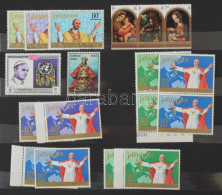 Delcampe - ** Vallás, Egyház, Pápák, Vatikán Gyűjtemény 10 Lapos Közepes Berakóban, Benne Sok összefüggés és Blokk A Tervezők Aláír - Altri & Non Classificati