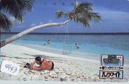 Delcampe - Télécarte Japon EROTIQUE (4943) EROTIC * PLAGE * JAPAN ACTRESS * PHONECARD EROTIK * BIKINI GIRL * FEMME SEXY LADY - Mode