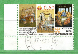 Delcampe - VATICANO ° - 2008 - Congresso Eucaristico - Québec.  € 0,60. Unif. 1479.  Usati. - Gebruikt