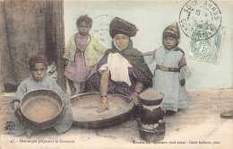 Delcampe - Algérie - Mauresque De Souk-Ahras Préparant Le Couscous - Ed. Bousdira Fils 43 Aquarellée - Frauen