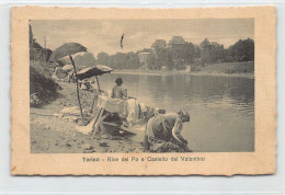 Delcampe - Italia - TORINO - Lavandaie - Rive Del Po E Castello Del Valentino - Fiume Po