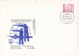 Delcampe - DDR 1989 Cover Suhl World Cup Shooting Disciplines, Special Cancel With 20 Pf Stamp - Waffenschiessen