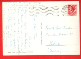 Delcampe - FPQ-13 Carte Postale De Viserba En 1959 Vers Vallorbe. Au Dos Saluti Da Viserbella. - 1946-60: Used