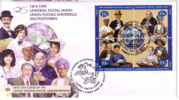Delcampe - UNO NEW YORK MI-NR. 822-825 FDC 125 JAHRE WELTPOSTVEREIN (UPU) 1999 - FDC