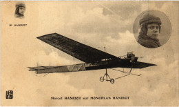 Delcampe - PC AVIATION PILOT MARCEL HANRIOT MONOPLAN HANRIOT (a67911) - Flieger