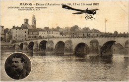 Delcampe - PC AVIATION PILOT LACROUZE MONOPLAN DEPERDUSSIN MACON (a67882) - Flieger