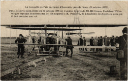 Delcampe - PC AVIATION AEROPLANE WILBUR WRIGHT CAMP D'AUVOURS (a67824) - Aerodrome