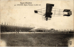 Delcampe - PC AVIATION PILOT CHAVEZ BIPLAN FARMAN LYON (a67530) - Flieger