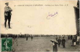 Delcampe - PC AVIATION PILOT GABILAN BIPLAN VOISIN GDE SEMAINE D'AVIATION (a67503) - Flieger