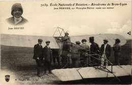 Delcampe - PC AVIATION PILOT JANE HERVEU MONOPLAN BLÉRIOT FEMINISM (a67445) - Flieger