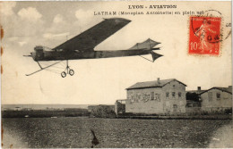 Delcampe - PC AVIATION PILOT LATHAM MONOPLAN ANTOINETTE LYON (a67217) - Flieger