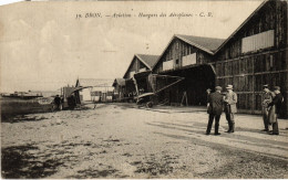 Delcampe - PC AVIATION LES HANGARS BRON (a67204) - Aerodrome