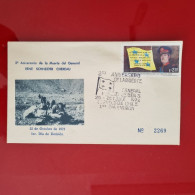 Delcampe - CHILE- Enveloppe Premier Jour D'emision Avec Cachet Spécial Et Varieté De Timbres - ANIVERSARIO MUERTE GRAL RENE CHEREAU - Chile
