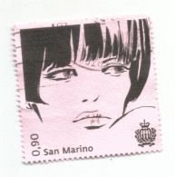Delcampe - (SAN MARINO) 2023, VALENTINA BY GUIDO CREPAX - Used Stamp - Oblitérés