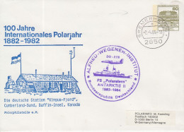 Delcampe - Germany 100J Int. Polarjahr FS Polarstern Antarktis II Ca G. Von Neumayer Station Ca Bremerhaven 2.4.1985 (SF173A) - Año Polar Internacional