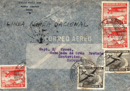 Delcampe - Chile Cover Sent To Uruguay H Cross British Embassy Diplomatic Mail Via National Airline Punta Arenas - Chile
