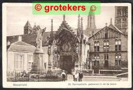 Delcampe - MAASTRICHT St. Servaaskerk 6e Eeuw Met Publiek Voor De Fotograaf Ca 1918 - Maastricht