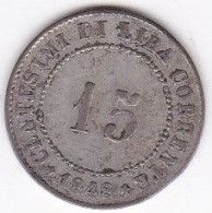 Delcampe - Venise . 15 Centesimi 1848 , Gouvernement Provisoire, En Billon, KM# 801 - Venezia