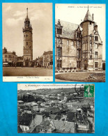 Delcampe - (Lot De 3) CPA 27 EVREUX Eure - Panorama + Le Palais Episcopal + La Tour De L'Horloge - Evreux