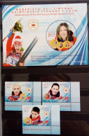 Delcampe - Belarus 2014, Winter Olympic Games In Sochi, MNH Unusual S/S And Stamps Set - Belarus