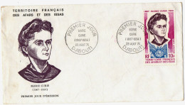 Delcampe - Enveloppe 1er Jour - F D C : MARIE CURIE : Territoire Français Des Afars Et Des Issas : Djibouti 1974 : Femme Célèbre - Ungebraucht