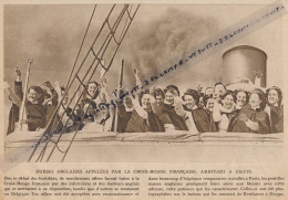 Delcampe - Guerre 14-18 : Nurses Anglaises Appelées Par La Croix-Rouge Française Arrivant à Dieppe Et Venant De Newhaven - Sammlungen
