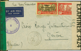 Delcampe - 1941, New Caledonia 1 F. Red Carmine And PARIS-NOUMEA Air Mail Issue 20 F. Red Sepia Tied By "Noume / N'elle Caledonia 4 - Andere & Zonder Classificatie