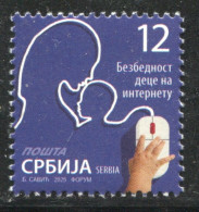 Delcampe - Serbia 2025. Child Safety On The Internet, Definitive Stamp, 12d, MNH - Serbien