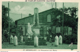 Delcampe - GRISOLLES Le Monument Aux Morts - Grisolles