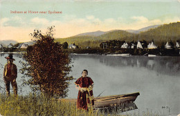Delcampe - Usa - SPOKANE (WA) Indians At Home - Spokane