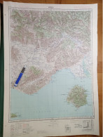 Delcampe - 1965 JNA YUGOSLAVIA ARMY MAP PLAN MILITARY CHART GREECE Kavala Eleftheroupoli Eleohori Rodolivos Thasos Hrisupoli DRAMA - Carte Topografiche