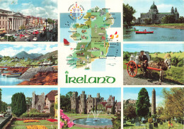 Delcampe - [-5%] IRELANDE - Irland - Multivues - La Ville - Fontaine D Eau - Tour - Monument - Animé - Carte Postale - Sonstige & Ohne Zuordnung