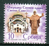 Delcampe - 0717 SERBIA 2014 - Temple St.Sava Belgrade - Architectura - MNH Set - Serbien