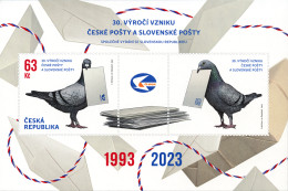 Delcampe - A 1233 Czech Republic Common Czech And Slovak Stamp: 30 Years Of Czech Post And Slovak Post 2023 - Ongebruikt