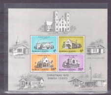 Delcampe - Samoa - (1979) -   BF- Noel - Eglises  - Neufs** - MNH - Samoa (Staat)
