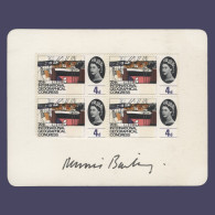 Delcampe - Great Britain 1964 Geographical Congress Presentation Card Signed By Dennis Bailey - Ohne Zuordnung