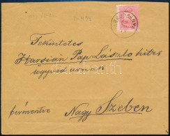 Delcampe - 1889 Levél 5kr Bérmentesítéssel "ABRUDBÁNYA" - Altri & Non Classificati