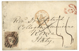 Delcampe - PAPAL STATES : 1870 SPAIN 200m + 11 French Tax Marking Erased + 55 Tax Marking On Cover Fr MADRID To ROMA (ITALY). Vf. - Stato Pontificio