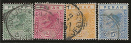 Delcampe - Perak   .  SG   . 61/64   .  '92-'95       .   O    .  Cancelled - Perak