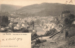 Delcampe - [-15%] BELGIQUE - La Roche - Vue Prise St Quallyn - Fleuve - Pont - Croix - Château - Oblit En 1904 - Carte Postale Anci - La-Roche-en-Ardenne