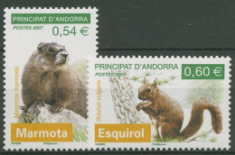 Andorra (frz.) 2007 Naturschutz Nagetiere 655/56 Postfrisch - Ungebraucht
