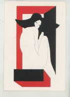 Delcampe - FEMMES - FRAU - LADY - SILHOUETTES - NUS - Carte Fantaisie Création Et Dessin à La Plume ALAIN MAILLARD à COULAINES (72) - Scherenschnitt - Silhouette