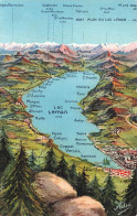Delcampe - [-25%] SUISSE - Plan Du Lac Léman - Carte Postale Ancienne - Lausanne